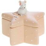 Petite bo�te � dents en forme d'�toile beige