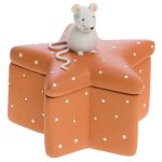 Petite bo�te � dents en forme d'�toile marron