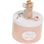 Petite bote  dents de lait souris et pomme rose