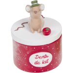 Petite bote  dents de lait souris et pomme rouge