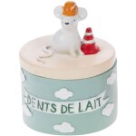 Petite bote  dents de lait verte souris chantier