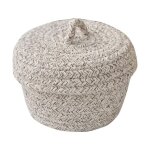 Alovez - petite bote de rangement en corde de coton avec couvercle, panier de rangement pour jouets ...
