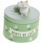 Petite bote en rsine  dents de lait verte tendre