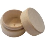 Petite bo�te ronde en bois pour rangement micro - objets comme bague de fian�ailles