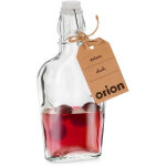 Petite bouteille en verre de 180 ml avec fermeture a pince etanche