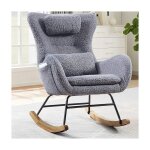 Petite chaise à bascule pour chambre d'enfant, chaise à bascule moderne avec dossier haut, chaise à bascule ... Petite chaise à bascule pour chambre d'enfant, chaise à bascule moderne avec dossier haut, chaise à bascule ...