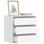 Petite commode 3 tiroirs basko 60cm - fonctionnelle pour petit espace - blanc