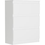 Petite commode � tiroirs, blanche, 70 x 40 x 76 cm - modern r3