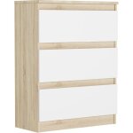 Petite commode � tiroirs sonoma mix 70 x 40 x 76 cm - mobilier moderne - �puis�