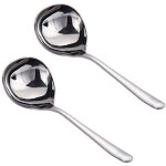 Petite louche � sauce, louche de service en acier inoxydable, louche � sauce argent�e