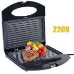 Petite machine � steak chauff�e double face, grille - pain sandwich contact grill 850w, mise hors tension ...