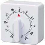 Petite minuterie m�canique � pendule carr�e, 60 minutes / 1 heure portable, aucune pile n�cessaire pour ...