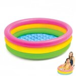 [jamais utilis�]petite piscine enfant, piscine gonflable pataugeoire ronde arc en ciel, baignoire gonflable ...