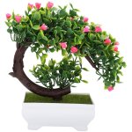 Petites plantes artificielles - bonsa� artificiel en plastique ou �tag�re murale pour chambre � coucher, ...