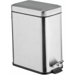 Petite poubelle salle de bain, poubelle à pédale 5l, square, acier inox, 14x29, 5x28 cm, aspect mat - ... Petite poubelle salle de bain, poubelle à pédale 5l, square, acier inox, 14x29, 5x28 cm, aspect mat - ...