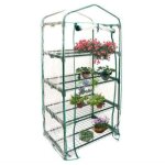 Petite serre de plain - pied avec couvercle en plastique pvc, serre portable � l'ext�rieur, utilis�e ...