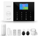 Pgst alarme maison sans fil intelligent 2. 4g wifi / gsm kit systme d'alarme connecte 1 sirne, 1 dtecteur ...