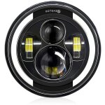 Phare led de moto 7 '6000k 40w feux de jour / clignotant / feux de croisement / feux de route, connecteur ...