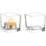 Photophore bougeoirs en verre - lot de 2 supports pour bougies chauffe - plat pour bougies la dcoration ...