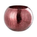 Paris prix - photophore boule en verre 'craquelée' 20cm rose Paris prix - photophore boule en verre 'craquelée' 20cm rose