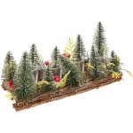 Photophore dcor sapins avec 4 photophores verre transparent - feeric lights & christmas