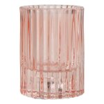 Photophore réversible en verre 'arty' 7cm blush Photophore réversible en verre 'arty' 7cm blush