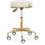 Physa - tabouret roulant - 51 - 64 cm - 150 kg - beige / dor