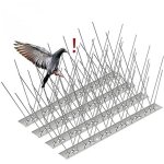 [jamais utilis�] pic anti - pigeon en acier inoxydable 1 m�tres, pack de 4 pique anti - oiseaux pour ...
