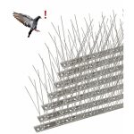 Pic anti - pigeon en acier inoxydable 6. 6 m�tres, pack de 20 pique anti - oiseaux pour effrayer corbeaux, ...
