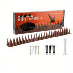 Pic anti pigeon, repulsif chat kit, repulsif oiseaux pour effrayer, corbeaux, moineaux, chats - 6 pi�ces ...