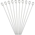 Pics inox piques � brochettes set de 10 viande l�gumes 30 cm, argent�