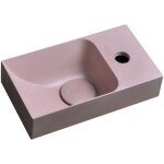 Sapho - piccolino lavabo en bton 30, 8x17cm, mlangeur  droite, rose