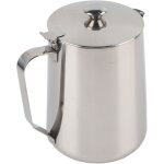 Pichet en acier inoxydable tasse de lait pichet cruche avec couvercle pour art du caf� latte pour cuisine ...