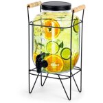 Pichet � boissons avec robinet et support, noir, robinet pour boissons, eau, limonade, 4, 2 l, vilde ...