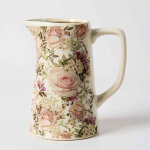 Pichet c�ramique �l�gance florale 20x13x25cm
