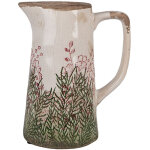 Pichet d�coratif c�ramique baies feuillage 16x11x20cm