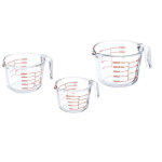 Pichet doseur en verre lot de 3