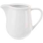 Pichet elegant en porcelaine avec poignee et bec verseur pratique