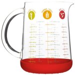Pichet mesureur 1 l rouge - pebbly