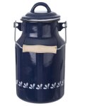 Pichet traditionnel en �mail pour le stockage du lait et comme vase