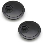 Pi�ces passe - c�ble 60 mm cache - trou de c�ble pour bureaux, bureaux et plans de travail couleur : ...