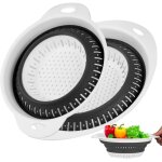 Pices passoire pliable, passoire cuisine pliable, passoire en silicone, egouttoir pates, passoire retractable ...