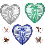 Pi�ces pigeon balcon, repulsif pigeon coeur, repulsif pigeonst r�fl�chissants double face, accrocher ...