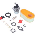 Pi�ce de tondeuse, kit de carburateur de tondeuse, kit de remplacement de carburateur avec bougie d'allumage ...
