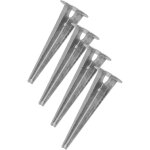 Pied de lampe de jardin perfor� kotarbau�, support d'ancrage rond, 115 mm, lot de 4