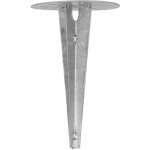 Pied de lampe de jardin, perfor� au sol, support d'ancrage rond, 190 mm