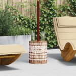 Pied de parasol autre blanc lav� �34 x 40 cm bois massif vidaxl