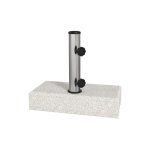 Pied de parasol, granit gris, 25 kg, base stable, diam�tre du m�t 32 / 38 / 48 mm, pour jardin et balcon, ...