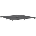 Pied de parasol gris foncé 100 x 100 x 4 cm acier vidaxl Pied de parasol gris foncé 100 x 100 x 4 cm acier vidaxl