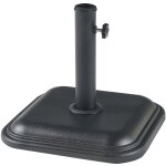 Pied de parasol jardin ext�rieur avec adaptateurs 33 / 37 / 41 / 48 mm b�ton 35 x 35 x 5 cm noir